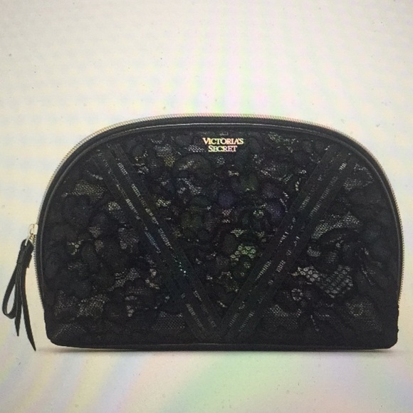 VICTORIA’S SECRET - FLORAL LACE GLAM MAKE-UP BAG - Picture 1 of 5